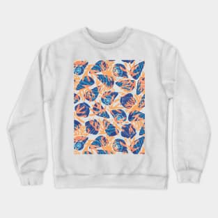 Beautiful Line Art Seashells Seamless Surface Pattern Design Crewneck Sweatshirt